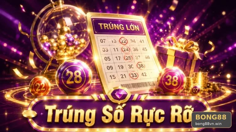 Bốn điểm đối chiếu vé số và kết quả xổ số trên giao diện BONG88